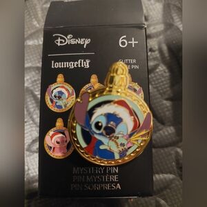 Loungefly Disney Stitch Pin with Gold and Blue